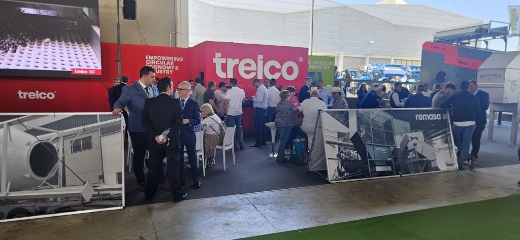 Visitors at the Treico booth