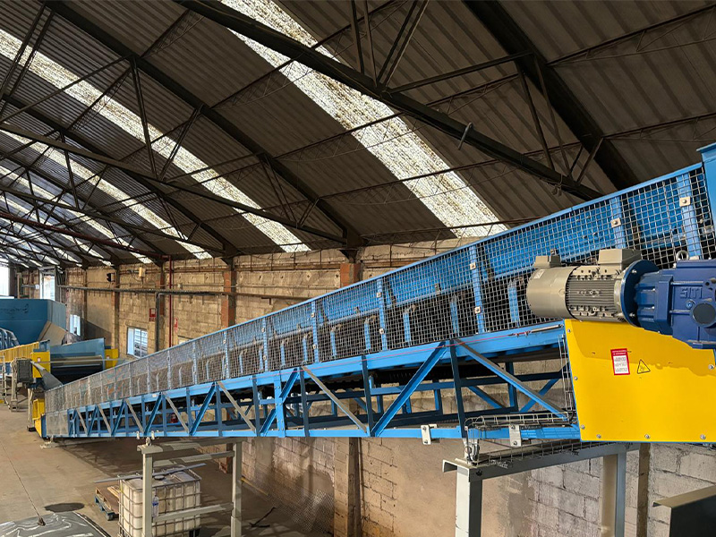 Cintas transportadoras
industriales para materiales
pesados y residuos: reciclaje
